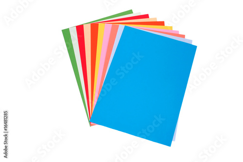 sheets of colored paper