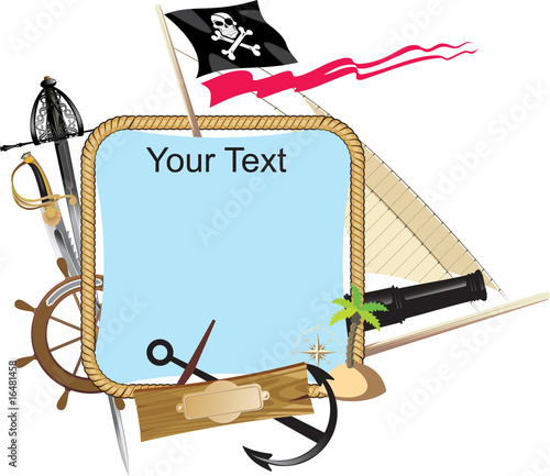 decorative Pirate frame with a place for text