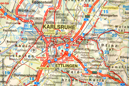 Landkarte Karlsruhe