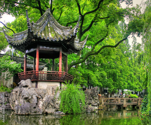 Famous landmark "Yu Yuan Gardens" in Shanghai