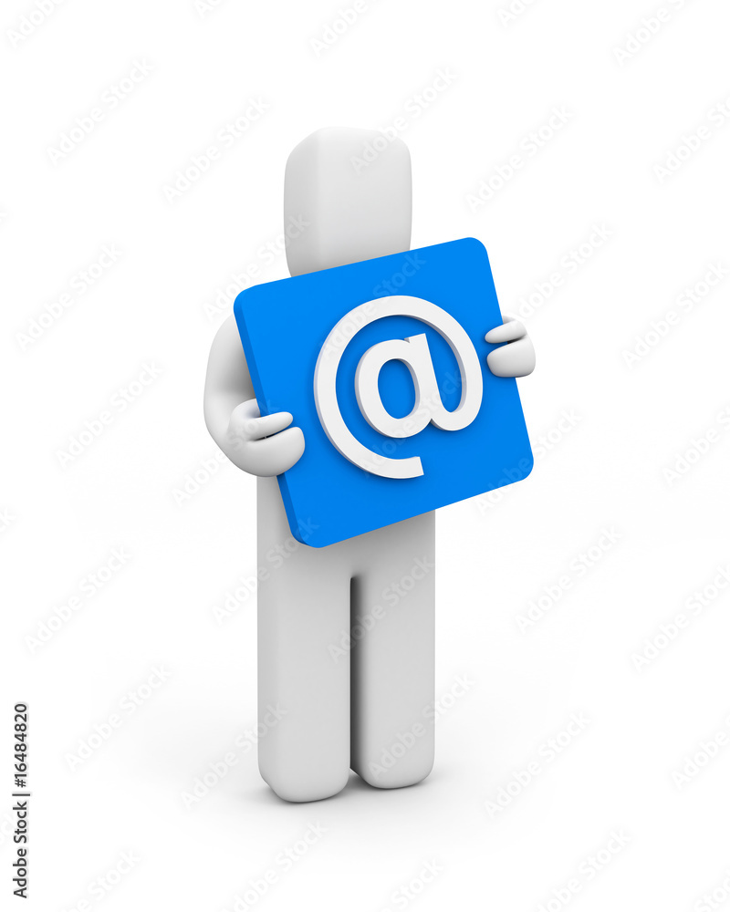 Fotografie Person hold email sign