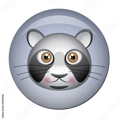 Chapa cabeza de mapache