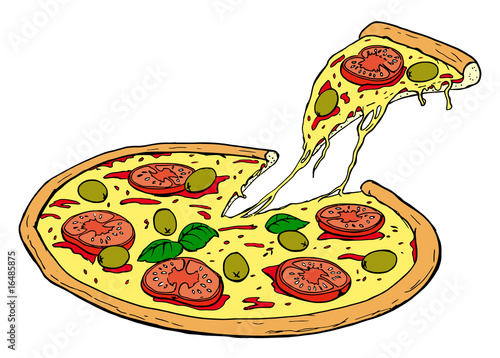 Pizza, Logo, Pizzeria, italienisch