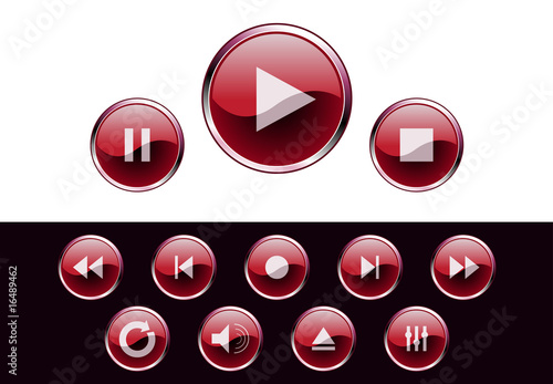 glossy media buttons