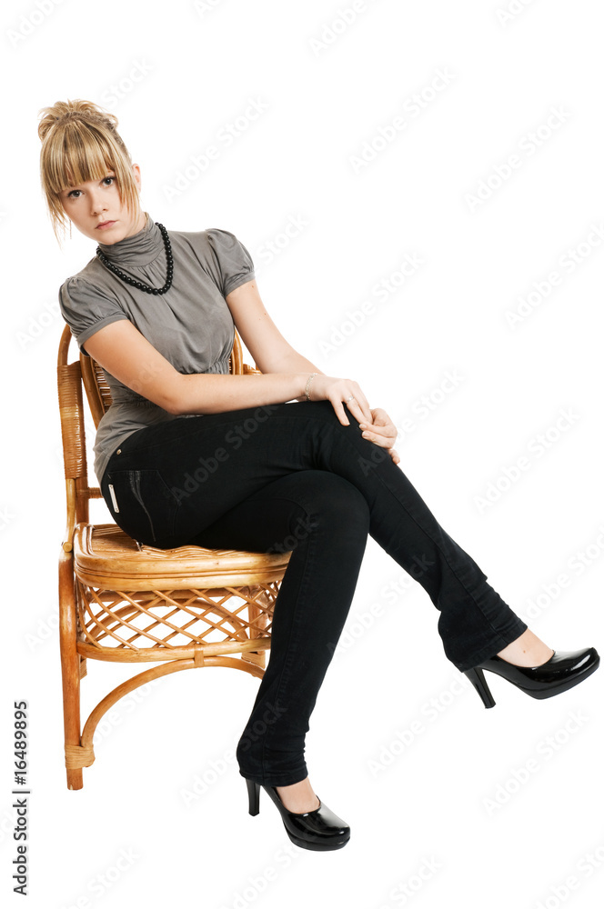 Fototapeta premium posing beautiful girl