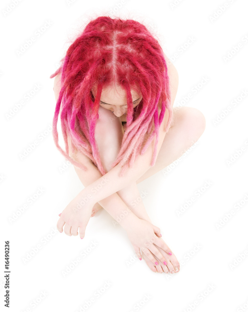 Obraz premium pink hair girl