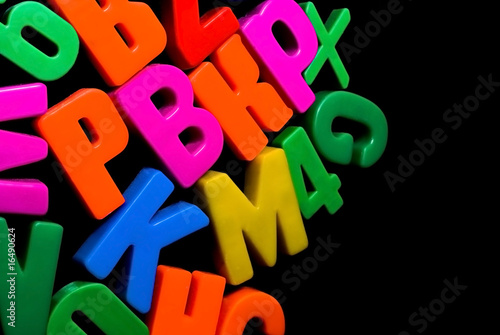 Plastic multicolored Alphabet
