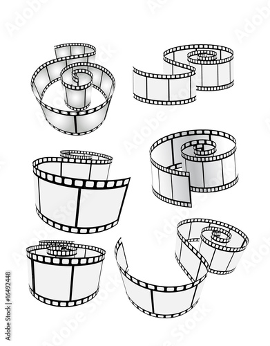 set of curved photographic film