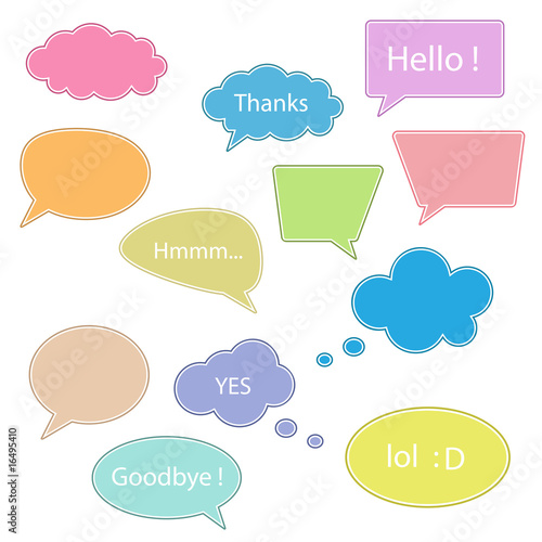 set of talking bubbles