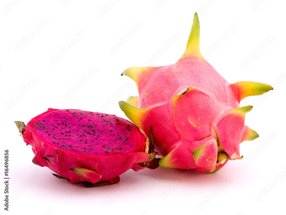 Dragon fruit on a white background