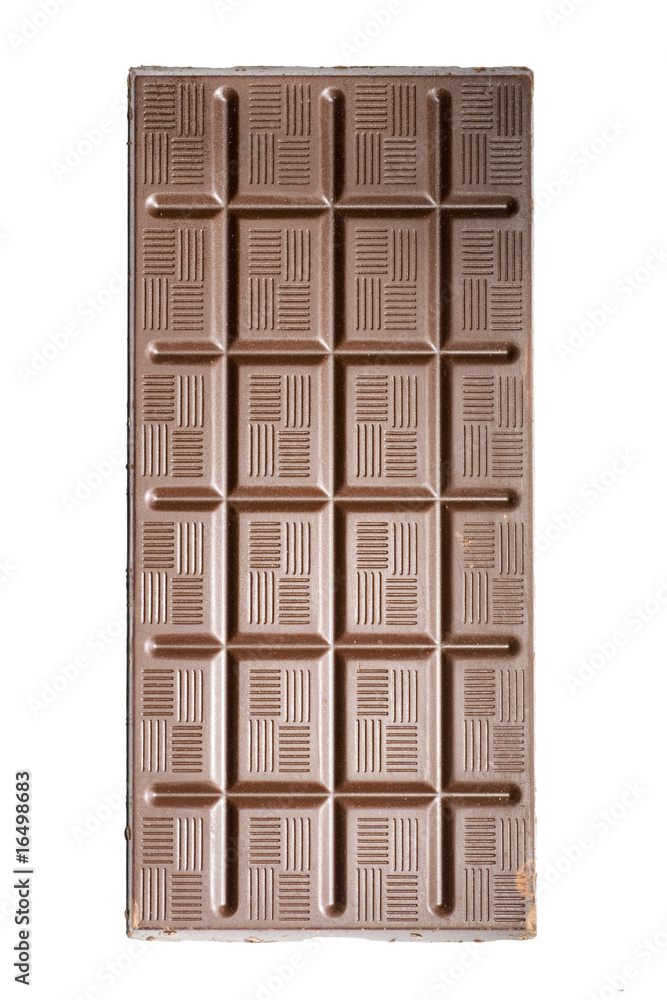 tablette de chocolat sur fond blanc tablette de chocolat sur fond blanc