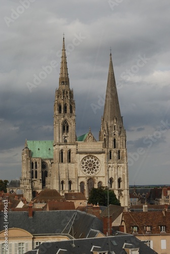 Obraz na płótnie cathédrale N.D. Chartres,façade ouest
