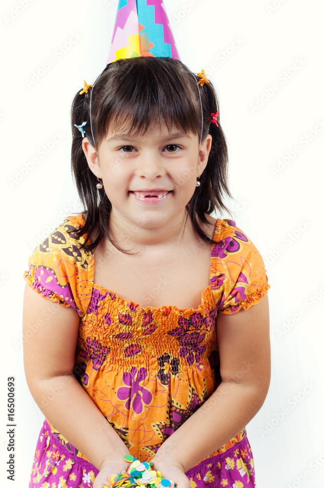 little girl throws confetti celebrating little girl throws confetti celebrating