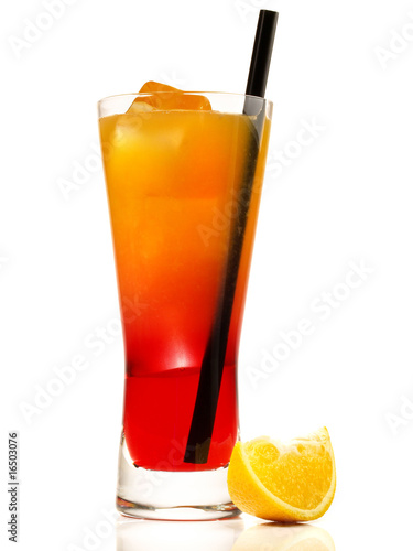 Kräuterbitter mit Orangensaft photo