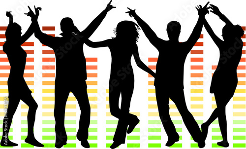 Illustration of people dancing