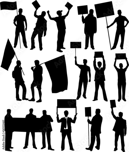 Demonstration People 2 - black silhouette