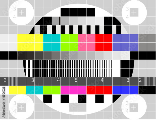 Retro TV multicolor signal test pattern