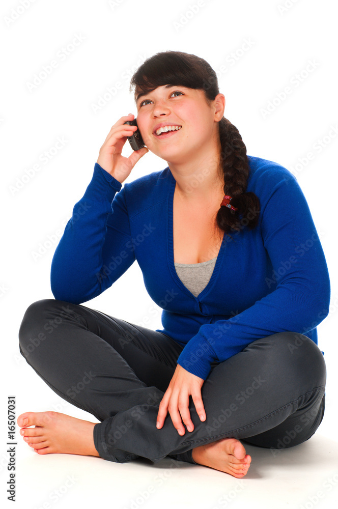 girl talking on cell phone girl talking on cell phone