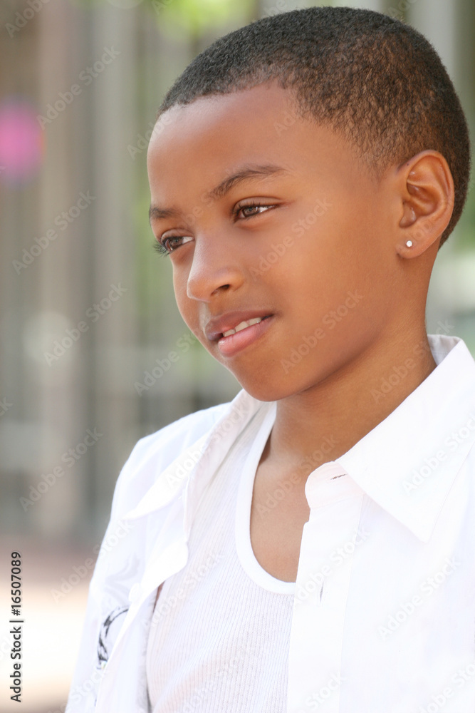 Naklejka premium African American Teenager Boy