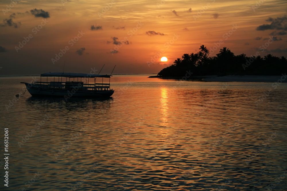 Sunset on island Sunset on island