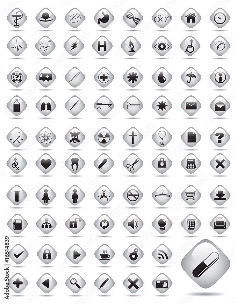 Medical buttons. Vector Medical buttons. Vector