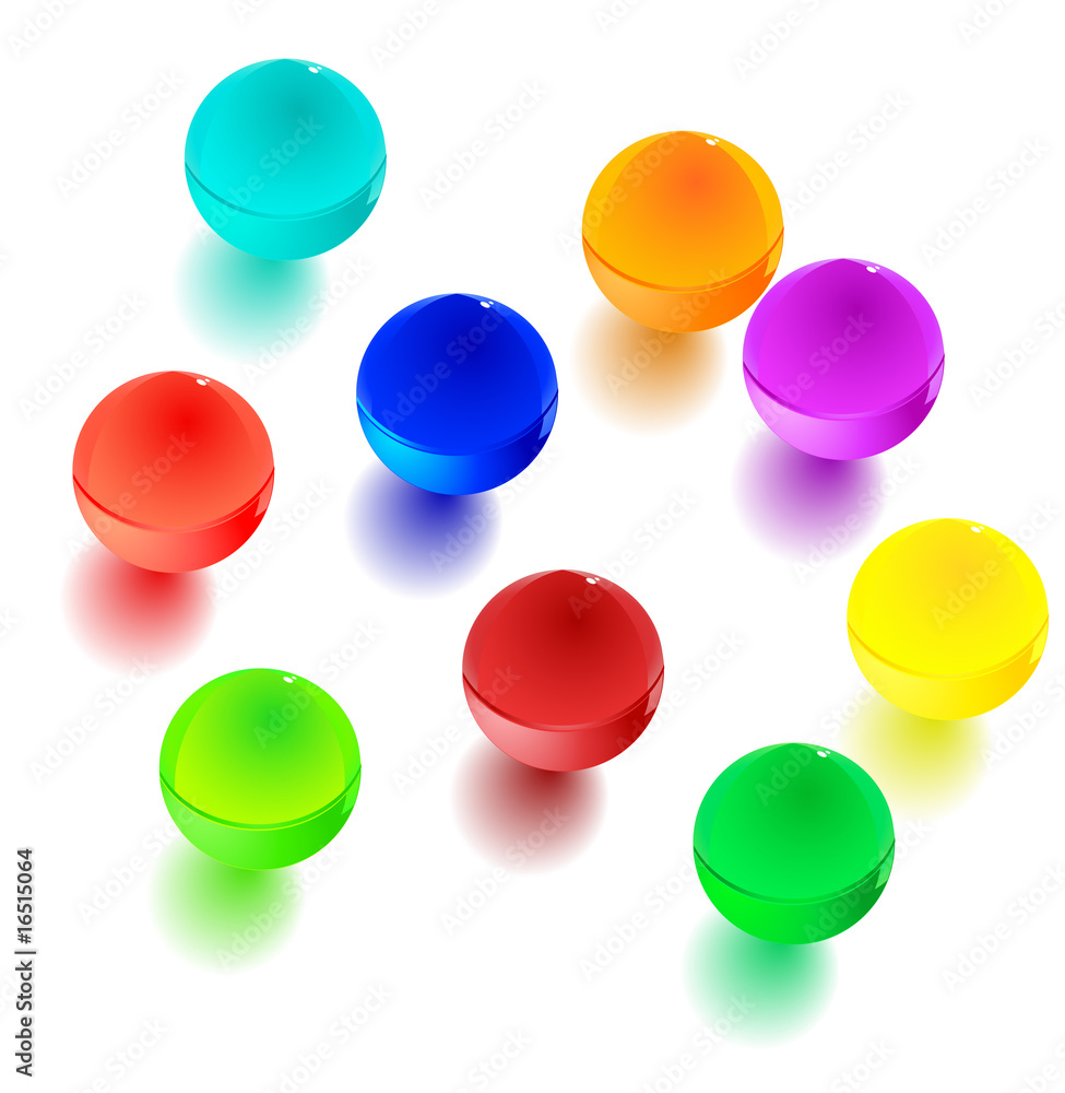 Colorful balls. Icons. Vector Illustration