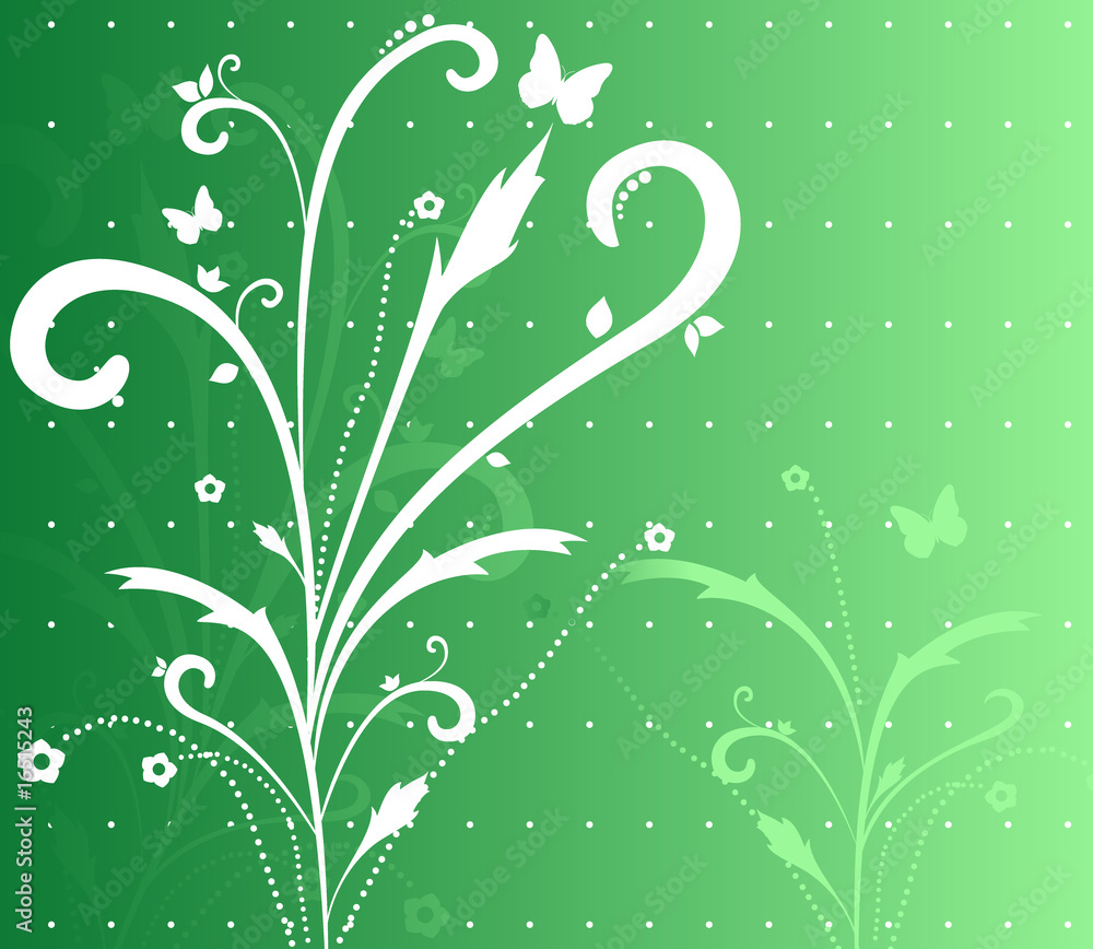 stylish flower on a green background