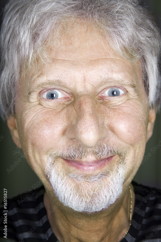 Old pensioner with a grin Old pensioner with a grin
