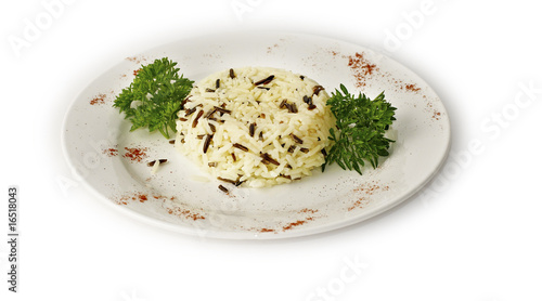 rice, plate