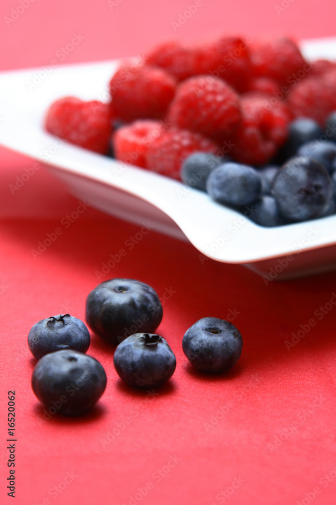 Himbeeren und Heidelbeeren Himbeeren und Heidelbeeren