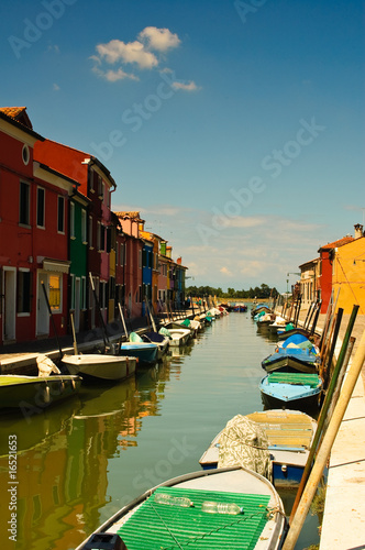 Canal of the Burano island, Venice, Italy