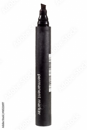 Black felt tip marker isolated on a white background