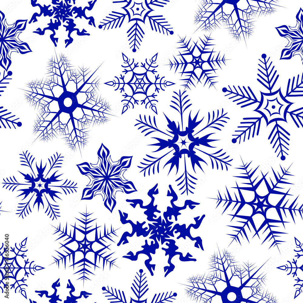 Fototapeta premium Background with snowflakes. Vector illustration
