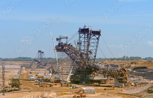 Reparatur am Bagger