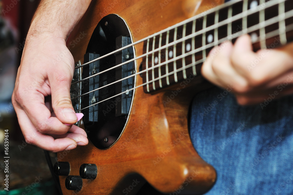 Fototapeta premium music band have training in garage