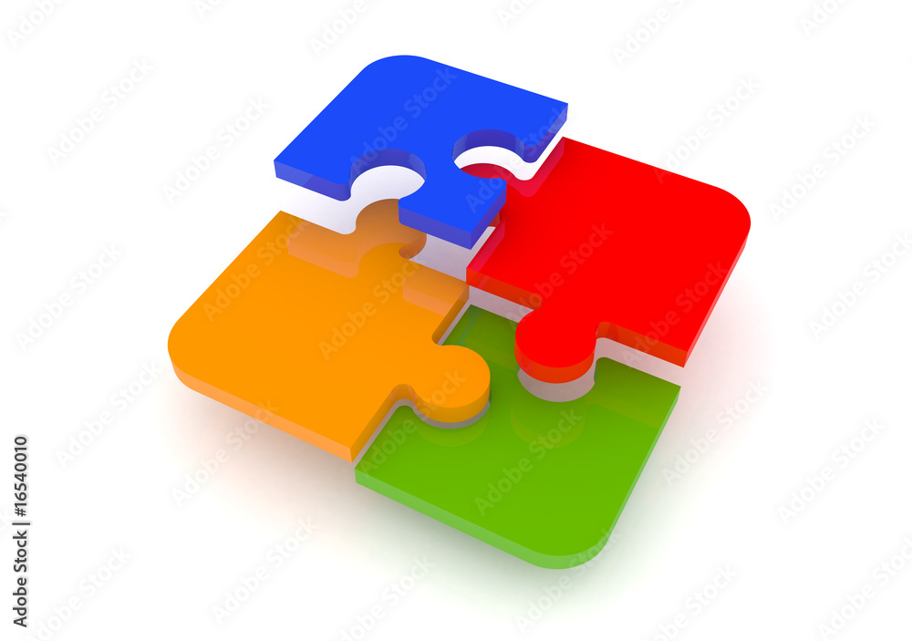 Jigsaw Puzzle representing teamwork and success. Jigsaw Puzzle representing teamwork and success.