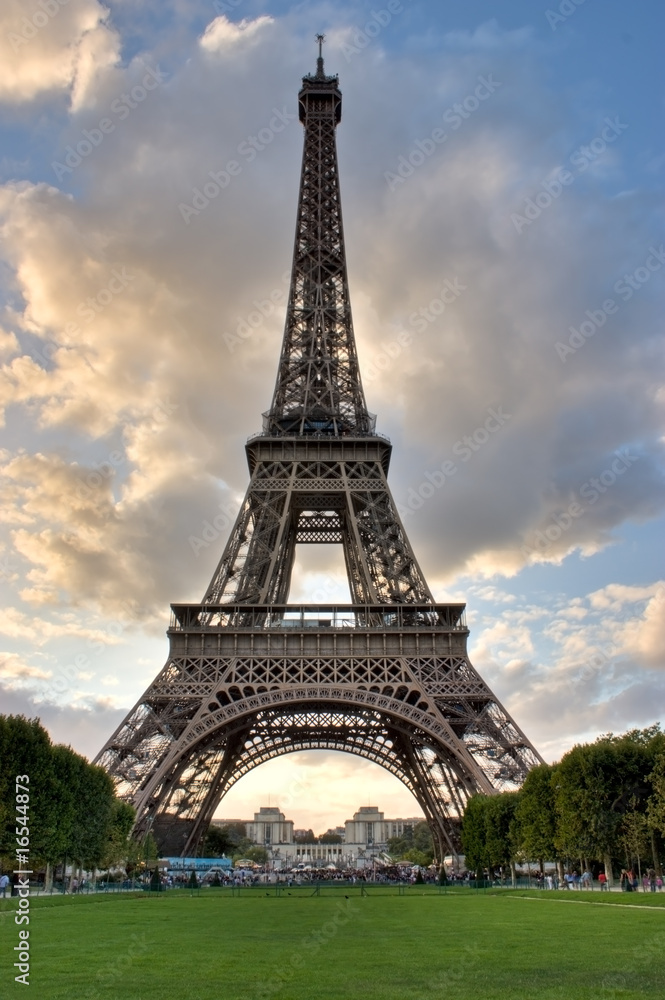 Eiffel Tower - Tour Eiffel - Paris France - Sunset