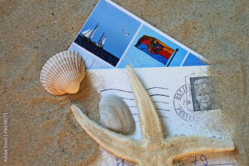 Urlaubskarten am Strand