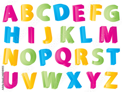 3d colorful alphabet #16548455