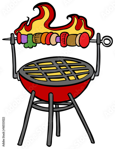 Skewer Barbecue Cartoon