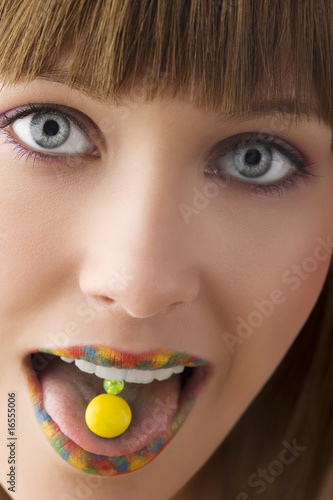 the candy on tongue