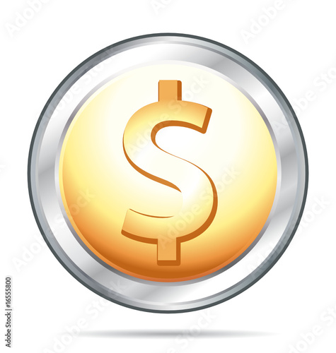 Dollar gold and silver icon