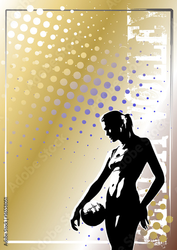 volleyball golden poster background 6