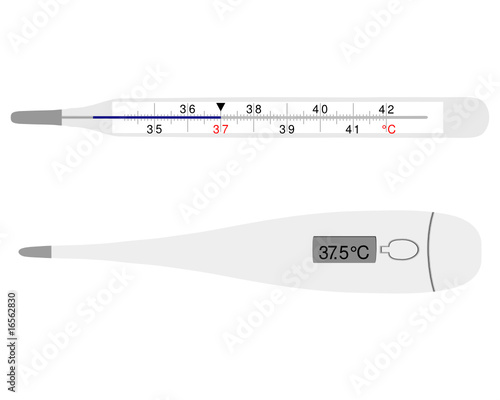 Analoges und Digitales Fieberthermometer