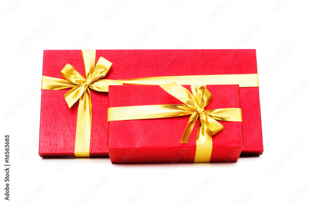 Gift boxes isolated on the white background