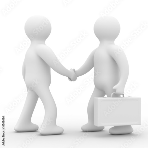 Handshake. Meeting two busi...