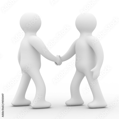 Handshake. Meeting two busi...