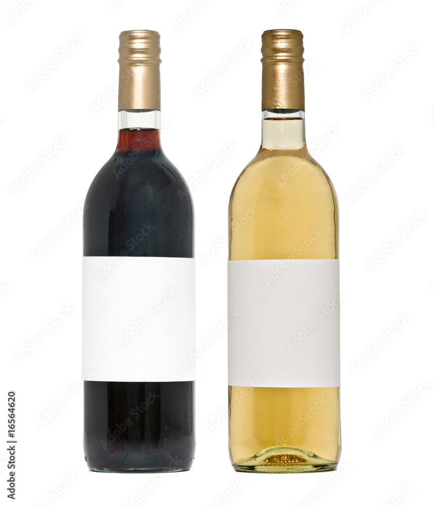 two wine bottle isolated on white background two wine bottle isolated on white background