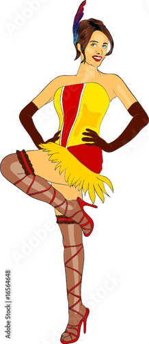 vector- latina dancer isolated on background