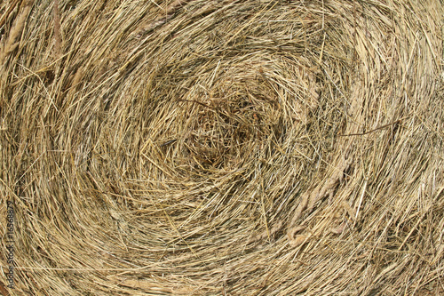 The dry grass combined on storage